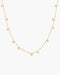 Gold Bezel-Set Droplet Station Necklace