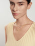 Gold Half-Bezel Angled & Dangle Teardrop Necklace
