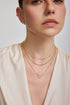 Gold Bezel-Set Round Open Heart Necklace
