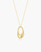 Gold Hollow Organic Pebble Necklace