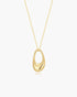Gold Hollow Organic Pebble Necklace