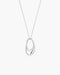 Silver Hollow Organic Pebble Necklace