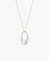 Silver Hollow Organic Pebble Necklace