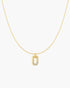 Gold Sparkling Oval Hoop Pendant Necklace