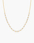 Gold Half-Bezel Oval Half-Tennis Necklace