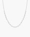 Silver Half-Bezel Oval Half-Tennis Necklace