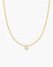 Gold Bezel Organic Pebble Beaded Necklace