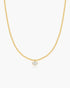 Gold Bezel Organic Pebble Beaded Necklace