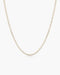 Gold Half-Bezel Round Tennis Necklace