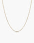 Gold Half-Bezel Round Tennis Necklace