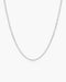 Silver Half-Bezel Round Tennis Necklace