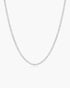 Silver Half-Bezel Round Tennis Necklace