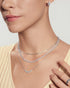 Silver Graduated Pave Arc Necklace | Ania Haie Australia
