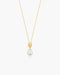 Gold Twist & Shell Pearl Necklace