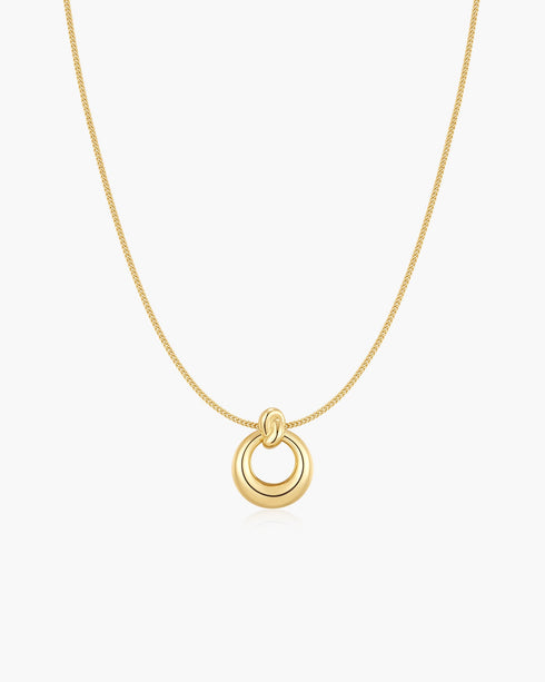 Gold Open Circle Necklace