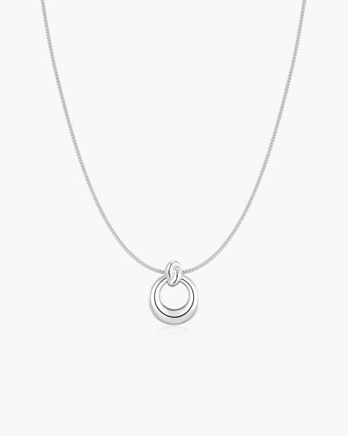 Silver Open Circle Necklace