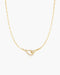 Gold Interlocked Pave & Polished Knot Necklace