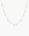Gold Ethereal Teardrop Dangle Station Necklace