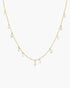 Gold Ethereal Teardrop Dangle Station Necklace