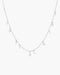 Silver Ethereal Teardrop Dangle Station Necklace