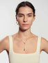 Gold Single-Slide Teardrop Necklace