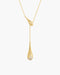 Gold Single-Slide Teardrop Necklace
