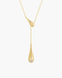 Gold Single-Slide Teardrop Necklace