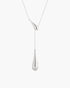Silver Single-Slide Teardrop Necklace