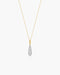 Gold Pave Statement Teardrop Necklace