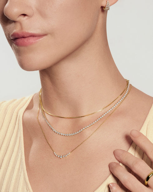Gold Graduated Pave Arc Necklace | Ania Haie Australia