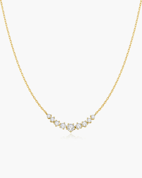 Gold Graduated Pave Arc Necklace | Ania Haie Australia