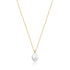 Gold Baroque Pearl Pendant Necklace
