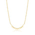 Gold Dangling Disc Station Necklace