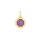 Gold Octagon Lilac Quartz Charm Pendant | Ania Haie Australia