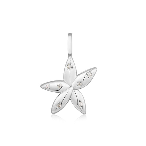 Silver Sparkle Flower Charm Pendant | Ania Haie Australia