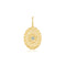 Gold Oval Amazonite Flower Charm Pendant | Ania Haie Australia