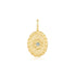 Gold Oval Amazonite Flower Charm Pendant | Ania Haie Australia