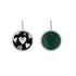 Silver Heart Enamel and Malachite Charm Pendant  | Ania Haie Australia