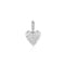 Silver Heart Pave Charm