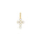 Gold Gold Shell Pearl Cross Charm