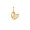 Gold V Letter Charm