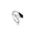 Silver Black Agate Wrap Adjustable Ring | Ania Haie Australia