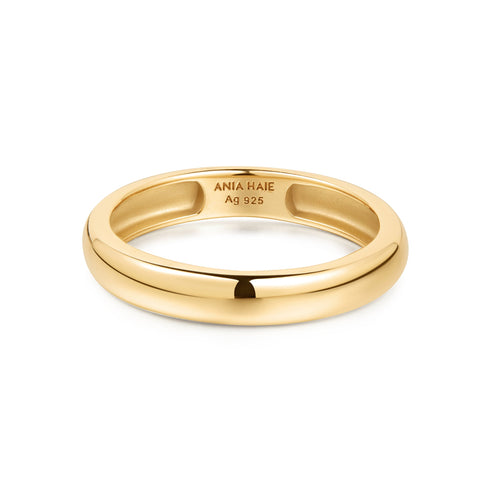 Gold Curve Dome Band | Ania Haie Australia