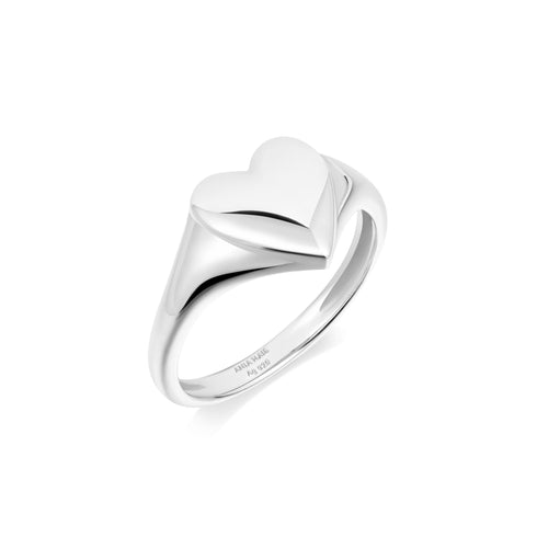 Silver Love Signet Ring | Ania Haie Australia