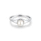 Silver Freshwater Pearl Stacking Ring