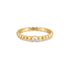Gold Cubic Zirconia Round Dome Ring