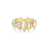 Two-Tone Sparkling Bold Puffy Spike Ring