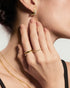 Gold Spiral Bezel-End Adjustable Ring