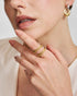 Gold Spiral Bezel-End Adjustable Ring