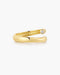 Gold Spiral Bezel-End Adjustable Ring